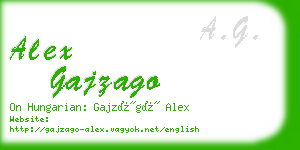 alex gajzago business card